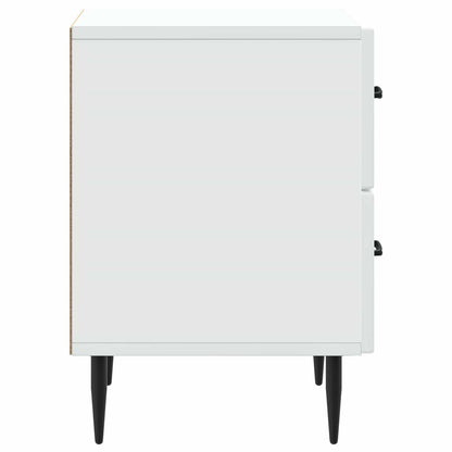 Nattbordskap 2 pcs Hvit 43 x 34,5 x 47,5 cm Konstruert tre