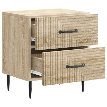 Nattbordskap med skuff 2 pcs Sonoma eik 43 x 34,5 x 47,5 cm
