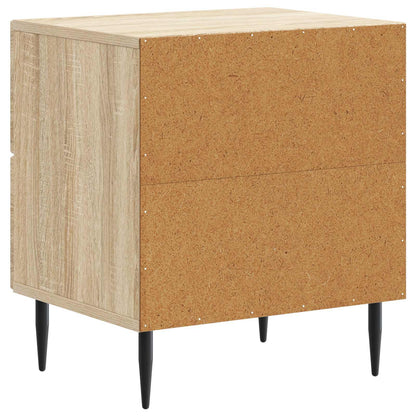 Nattbordskap med skuff 2 pcs Sonoma eik 43 x 34,5 x 47,5 cm