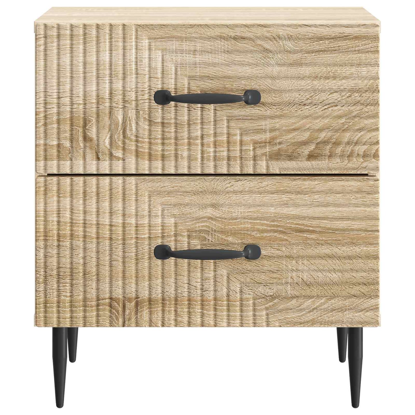 Nattbordskap med skuff 2 pcs Sonoma eik 43 x 34,5 x 47,5 cm