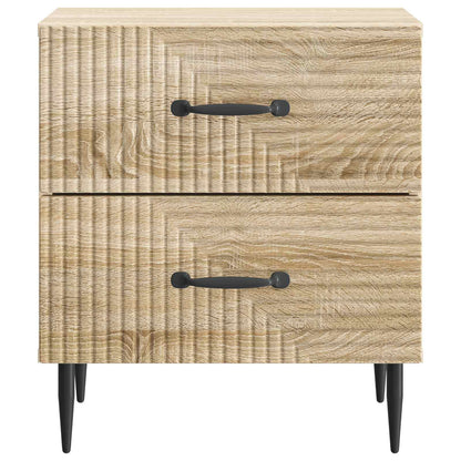 Nattbordskap med skuff 2 pcs Sonoma eik 43 x 34,5 x 47,5 cm