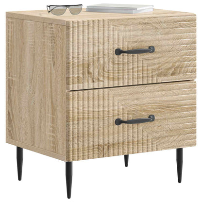 Nattbordskap med skuff 2 pcs Sonoma eik 43 x 34,5 x 47,5 cm