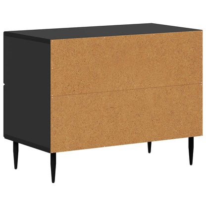 Nattbordskap med skuff Svart 62 x 34,5 x 47,5 cm Konstruert tre