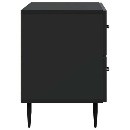 Nattbordskap med skuff Svart 62 x 34,5 x 47,5 cm Konstruert tre