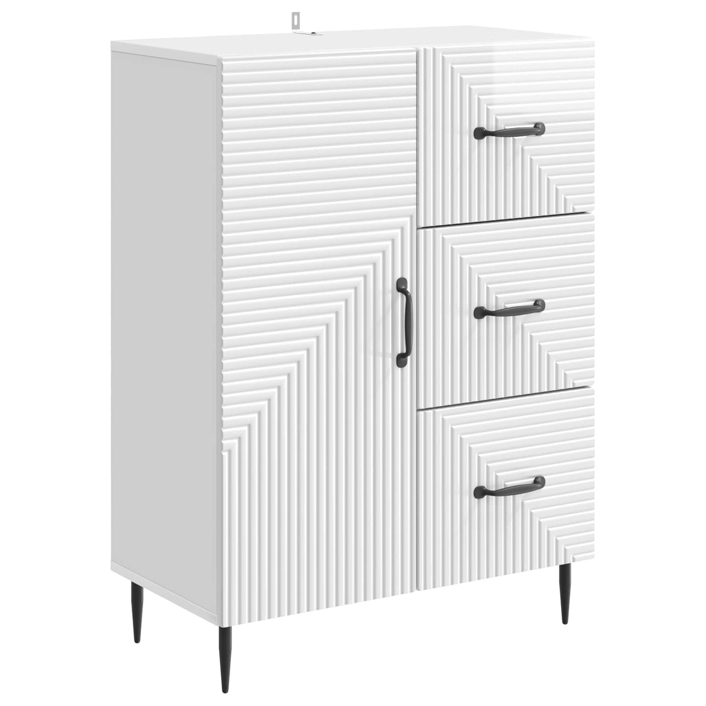 Serviesskap Høgglans hvit 66 x 34,5 x 89,5 cm Konstruert tre