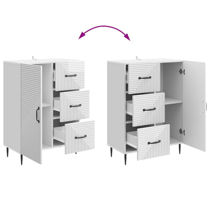 Serviesskap Høgglans hvit 66 x 34,5 x 89,5 cm Konstruert tre