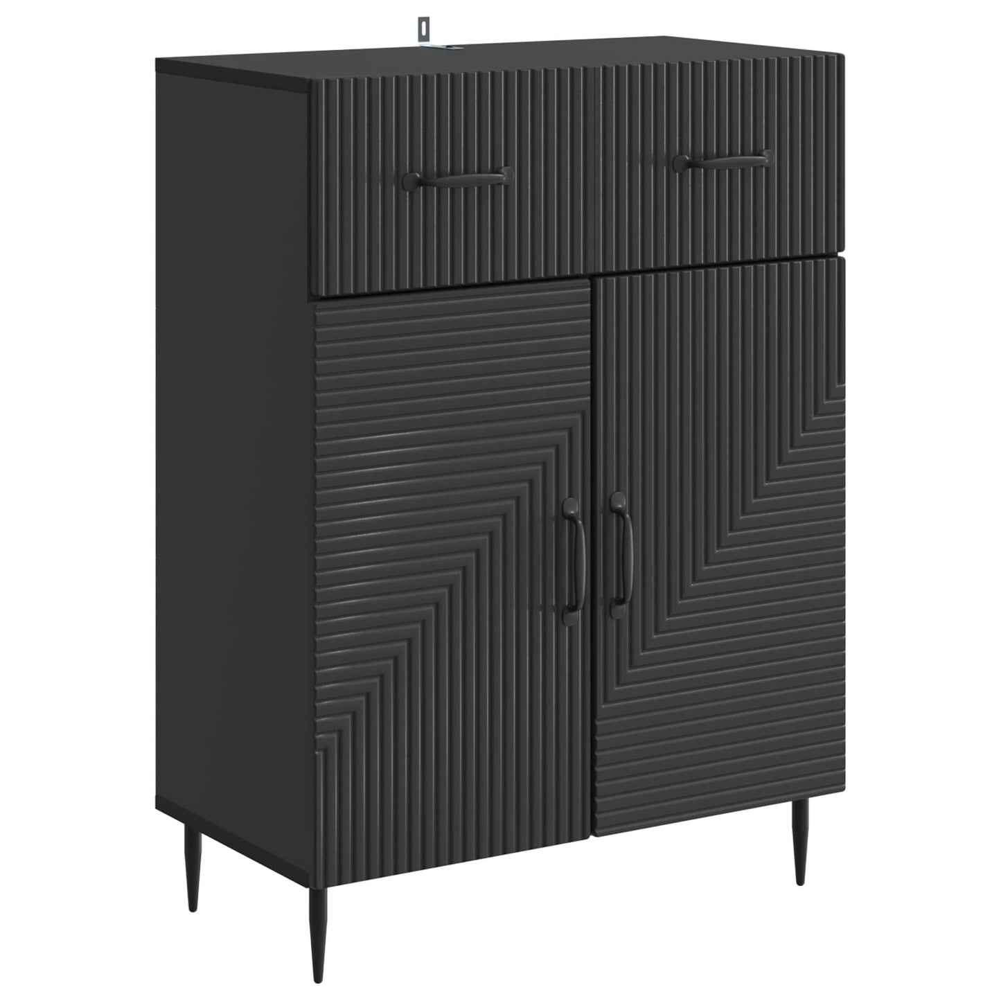 Serviesskap med skuff Svart 66 x 34,5 x 89,5 cm Konstruert tre