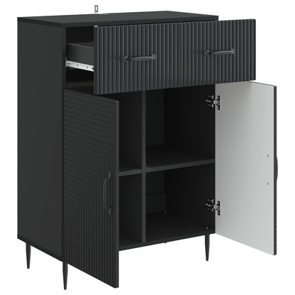 Serviesskap med skuff Svart 66 x 34,5 x 89,5 cm Konstruert tre