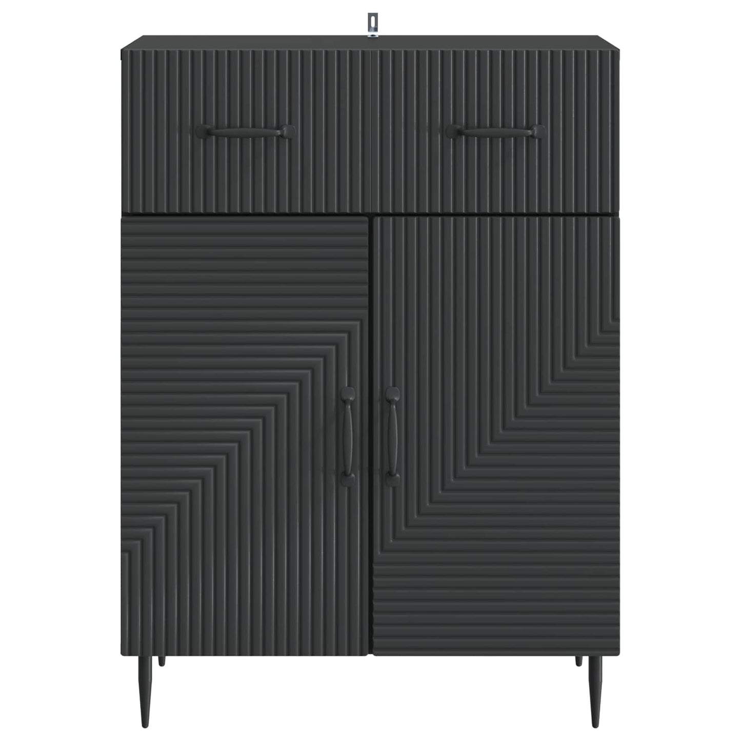 Serviesskap med skuff Svart 66 x 34,5 x 89,5 cm Konstruert tre