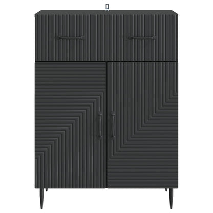 Serviesskap med skuff Svart 66 x 34,5 x 89,5 cm Konstruert tre