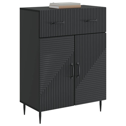Serviesskap med skuff Svart 66 x 34,5 x 89,5 cm Konstruert tre