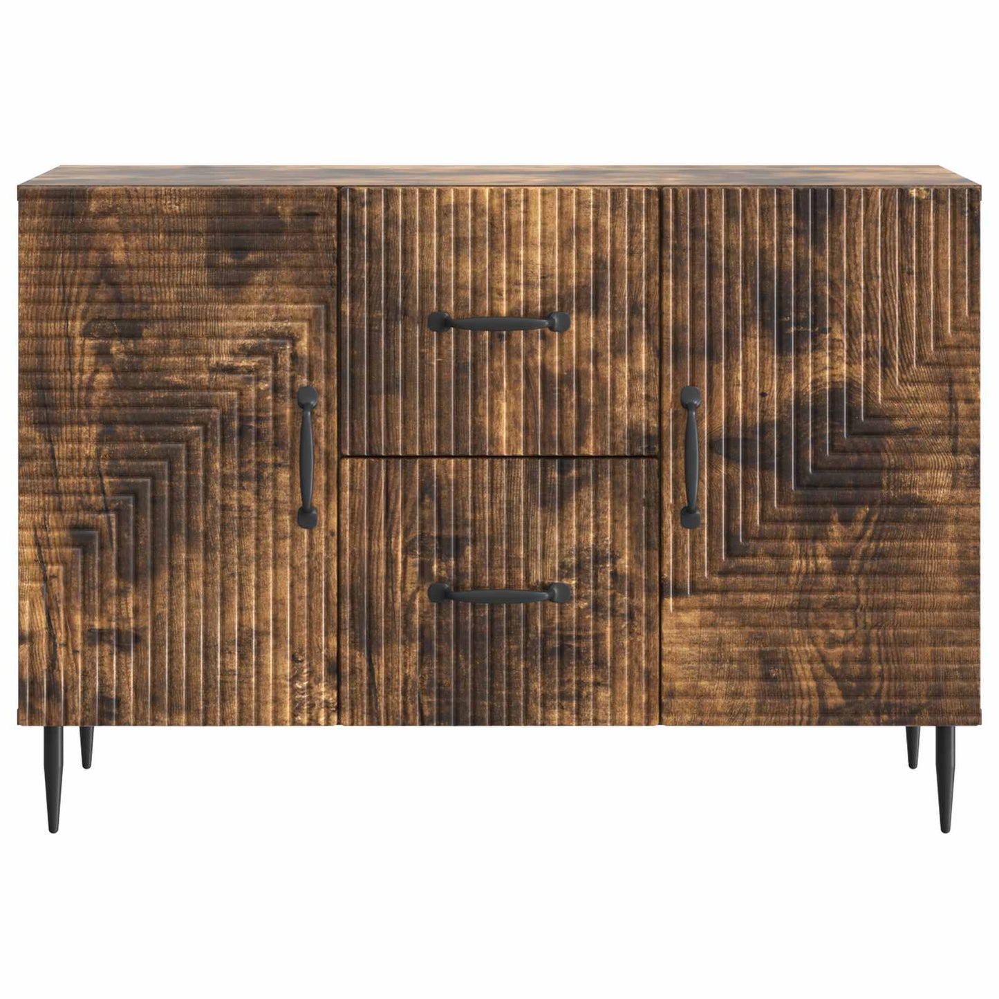 Serviesskap med skuff Røkt Eik 89 x 34,5 x 60 cm Konstruert tre
