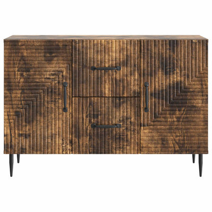 Serviesskap med skuff Røkt Eik 89 x 34,5 x 60 cm Konstruert tre