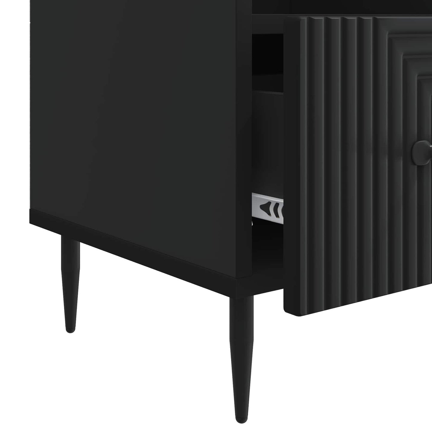 TV-skap med skuff Svart 102 x 34,5 x 50 cm Konstruert tre