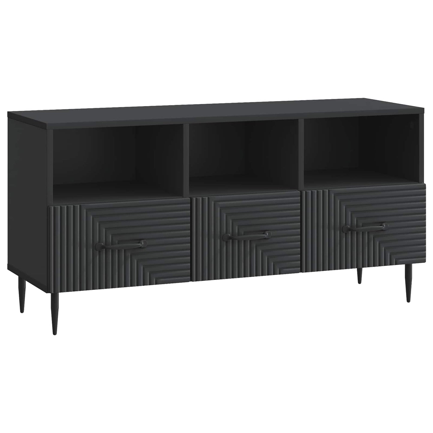 TV-skap med skuff Svart 102 x 34,5 x 50 cm Konstruert tre