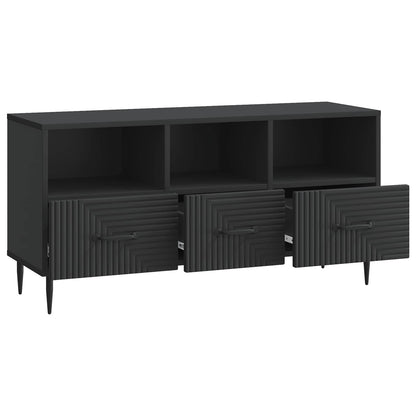 TV-skap med skuff Svart 102 x 34,5 x 50 cm Konstruert tre
