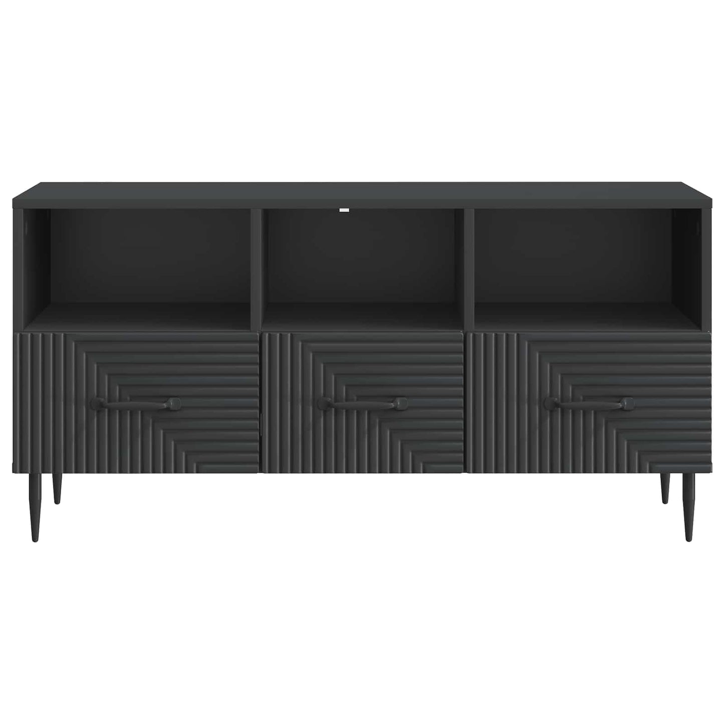 TV-skap med skuff Svart 102 x 34,5 x 50 cm Konstruert tre