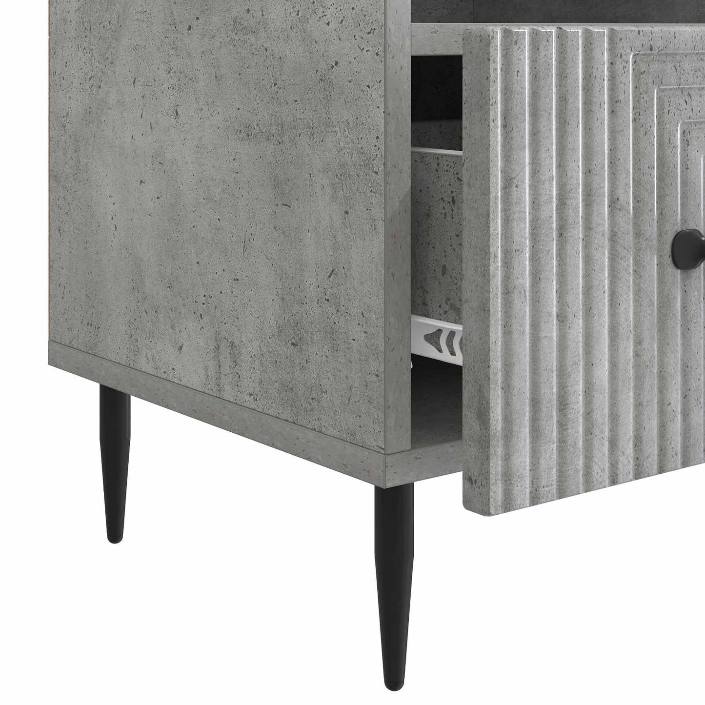 TV-skap med skuff Betonggrå 102 x 34,5 x 50 cm Konstruert tre