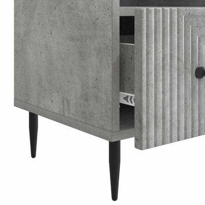 TV-skap med skuff Betonggrå 102 x 34,5 x 50 cm Konstruert tre