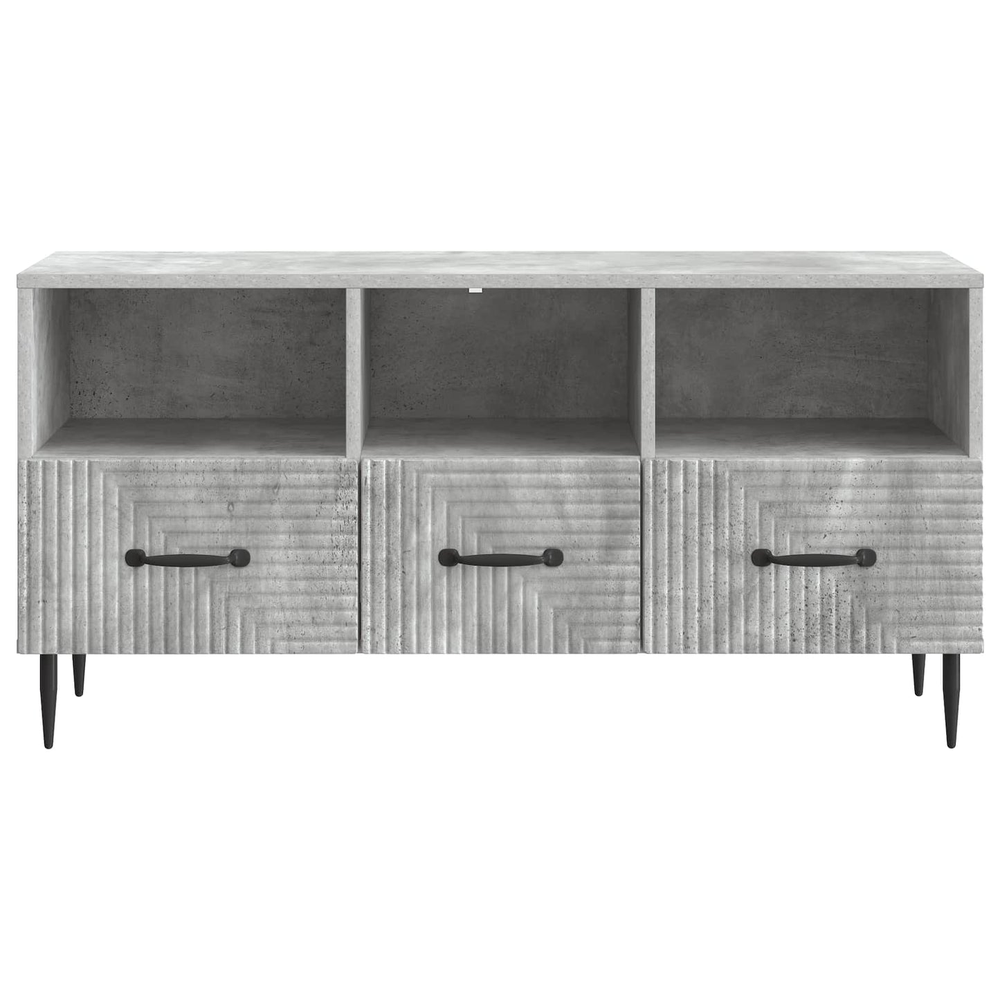 TV-skap med skuff Betonggrå 102 x 34,5 x 50 cm Konstruert tre