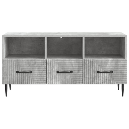TV-skap med skuff Betonggrå 102 x 34,5 x 50 cm Konstruert tre