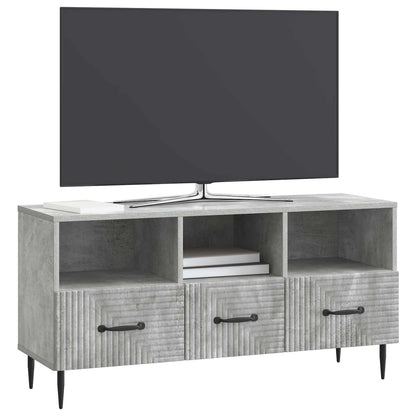 TV-skap med skuff Betonggrå 102 x 34,5 x 50 cm Konstruert tre