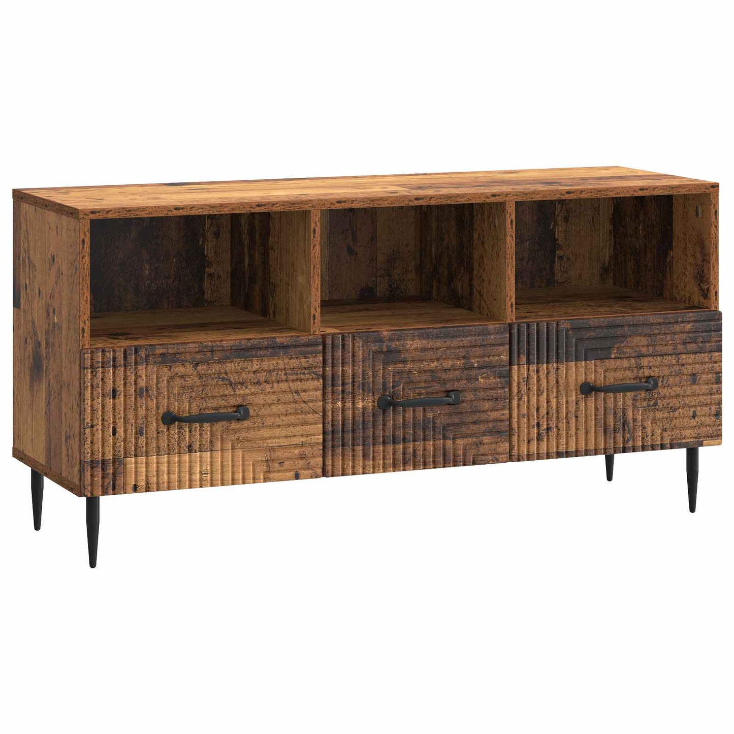 TV-skap med skuff Gammelt tre 102 x 34,5 x 50 cm Konstruert tre