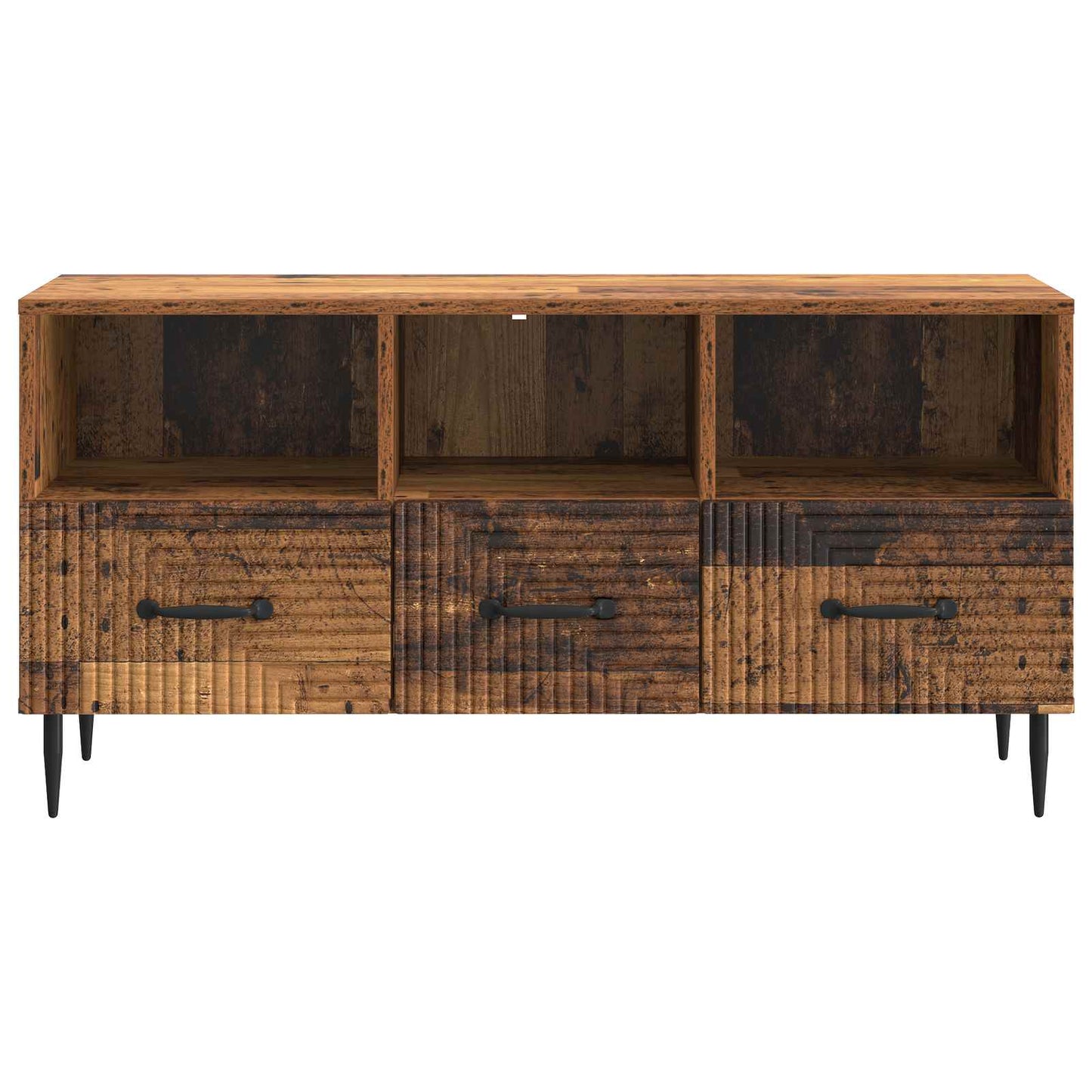 TV-skap med skuff Gammelt tre 102 x 34,5 x 50 cm Konstruert tre