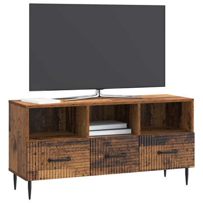 TV-skap med skuff Gammelt tre 102 x 34,5 x 50 cm Konstruert tre