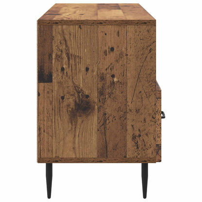 TV-skap med skuff Gammelt tre 102 x 34,5 x 50 cm Konstruert tre