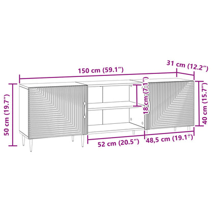 TV-skap Røkt Eik 150 x 31 x 50 cm Konstruert tre