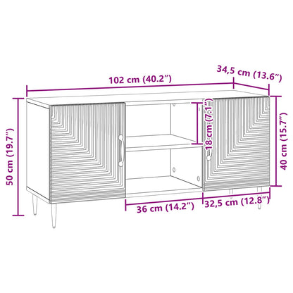 TV-skap Grå sonoma 102 x 34,5 x 50 cm Konstruert tre