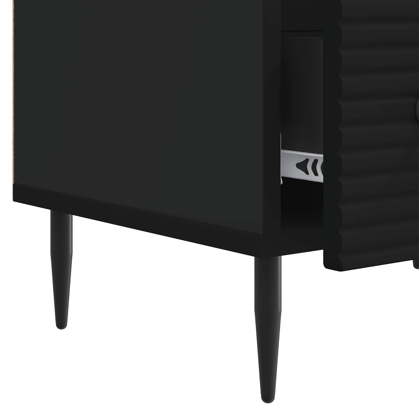 TV-skap med skuff Svart 147 x 34,5 x 30 cm Konstruert tre