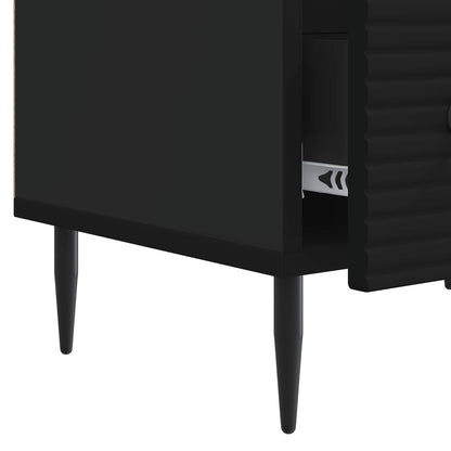 TV-skap med skuff Svart 147 x 34,5 x 30 cm Konstruert tre