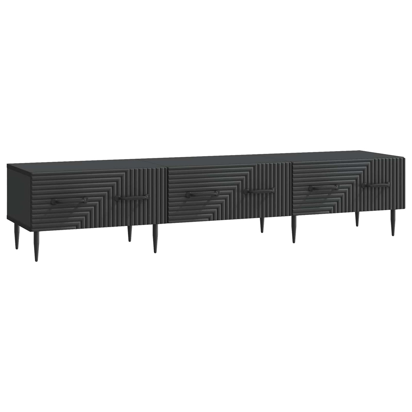 TV-skap med skuff Svart 147 x 34,5 x 30 cm Konstruert tre