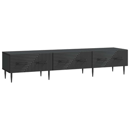 TV-skap med skuff Svart 147 x 34,5 x 30 cm Konstruert tre