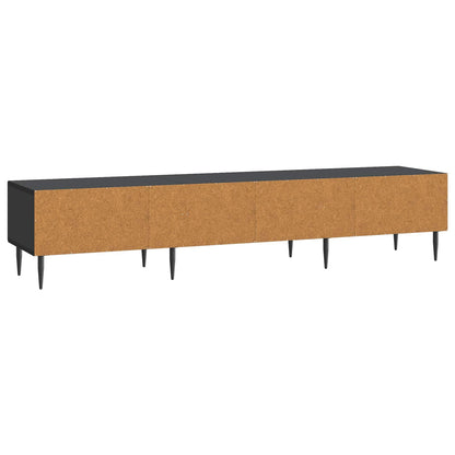 TV-skap med skuff Svart 147 x 34,5 x 30 cm Konstruert tre