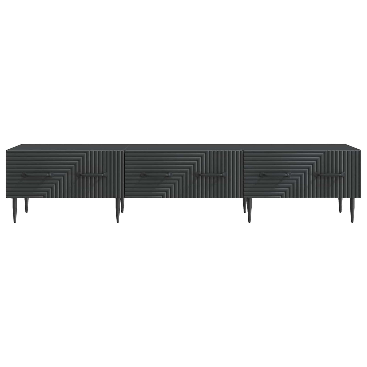 TV-skap med skuff Svart 147 x 34,5 x 30 cm Konstruert tre