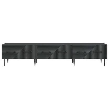 TV-skap med skuff Svart 147 x 34,5 x 30 cm Konstruert tre