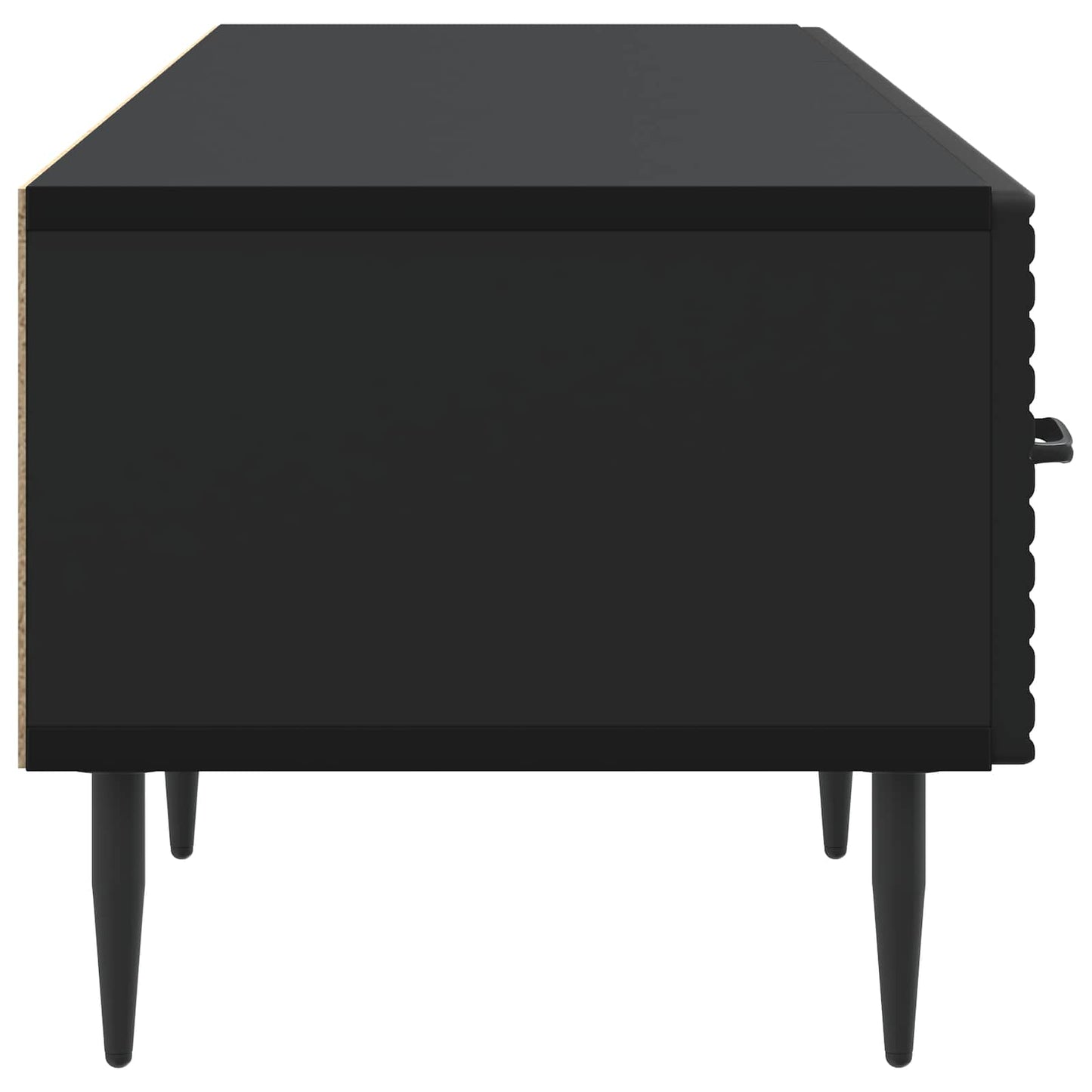 TV-skap med skuff Svart 147 x 34,5 x 30 cm Konstruert tre