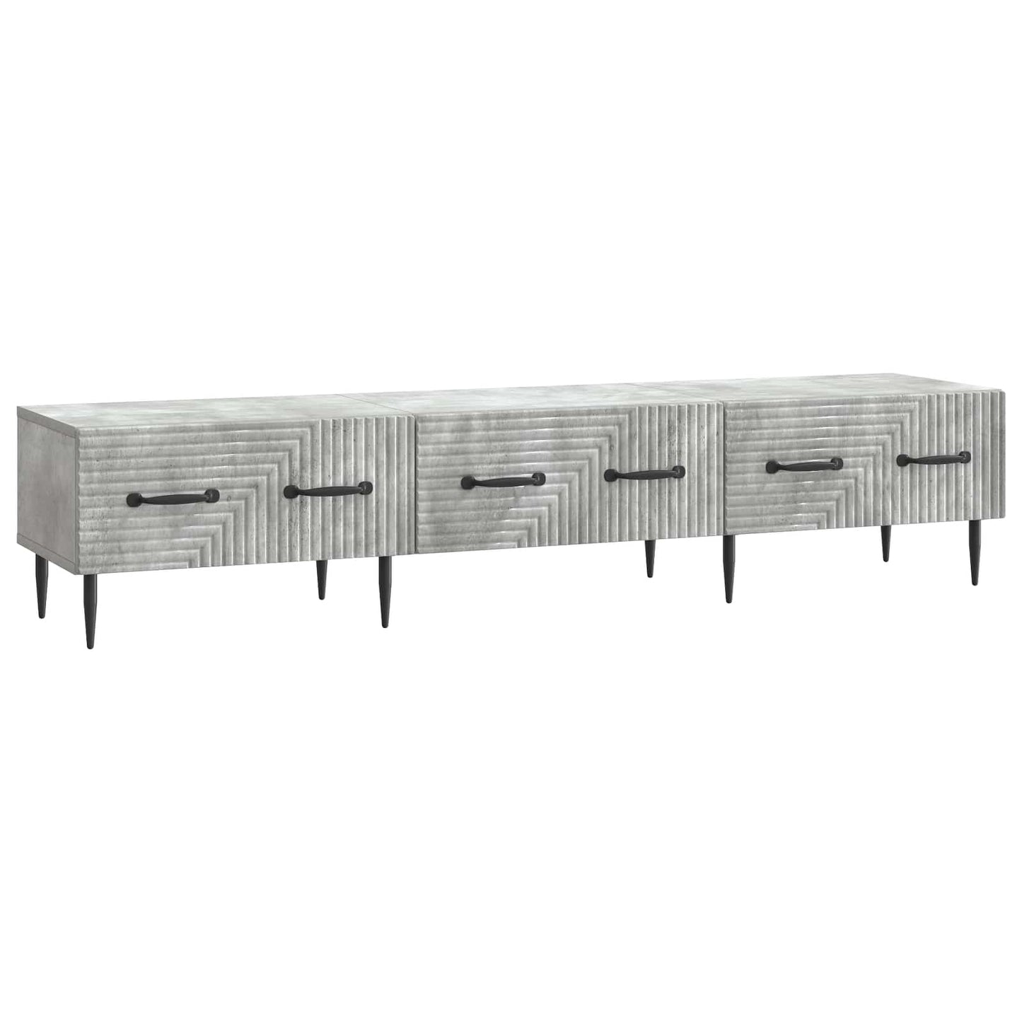 TV-skap med skuff Betonggrå 147 x 34,5 x 30 cm Konstruert tre