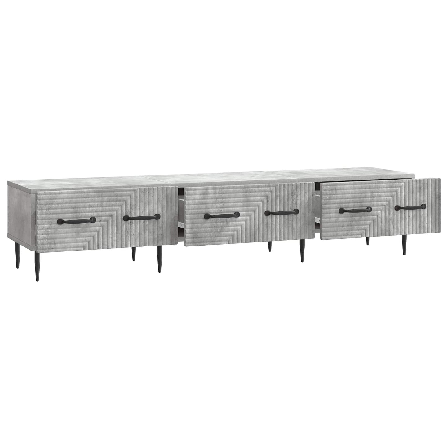TV-skap med skuff Betonggrå 147 x 34,5 x 30 cm Konstruert tre