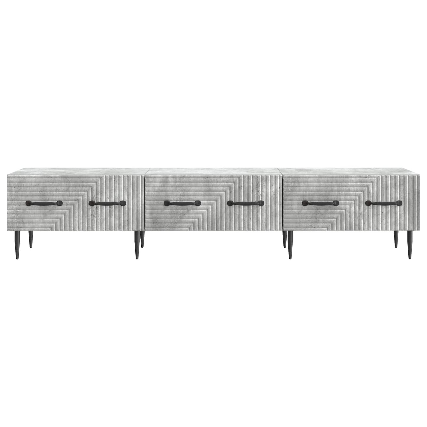 TV-skap med skuff Betonggrå 147 x 34,5 x 30 cm Konstruert tre