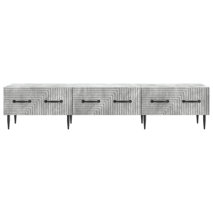 TV-skap med skuff Betonggrå 147 x 34,5 x 30 cm Konstruert tre