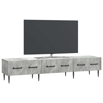 TV-skap med skuff Betonggrå 147 x 34,5 x 30 cm Konstruert tre