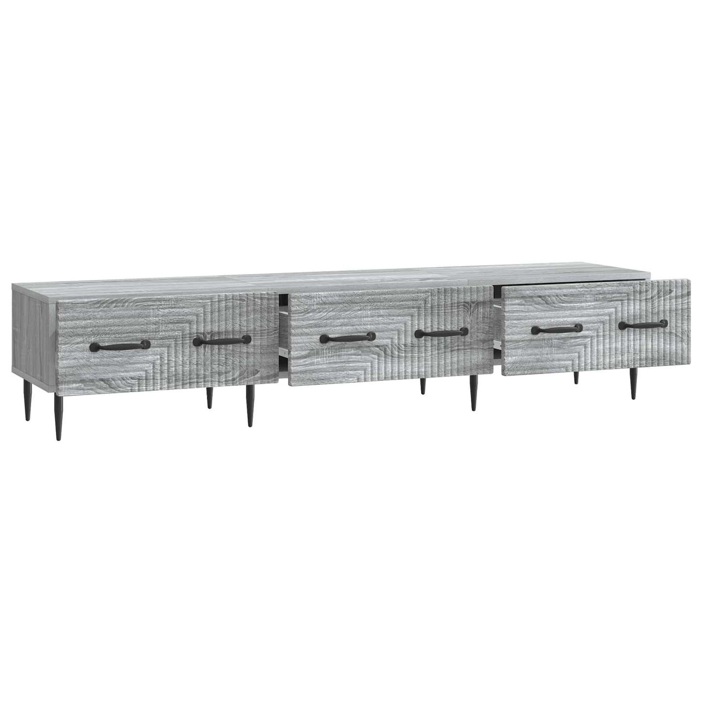 TV-skap med skuff Grå sonoma 147 x 34,5 x 30 cm Konstruert tre
