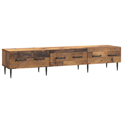 TV-skap med skuff Gammelt tre 147 x 34,5 x 30 cm Konstruert tre