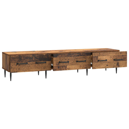 TV-skap med skuff Gammelt tre 147 x 34,5 x 30 cm Konstruert tre