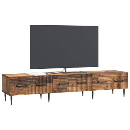 TV-skap med skuff Gammelt tre 147 x 34,5 x 30 cm Konstruert tre