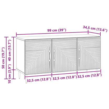 TV-skap Betonggrå 99 x 34,5 x 50 cm Konstruert tre